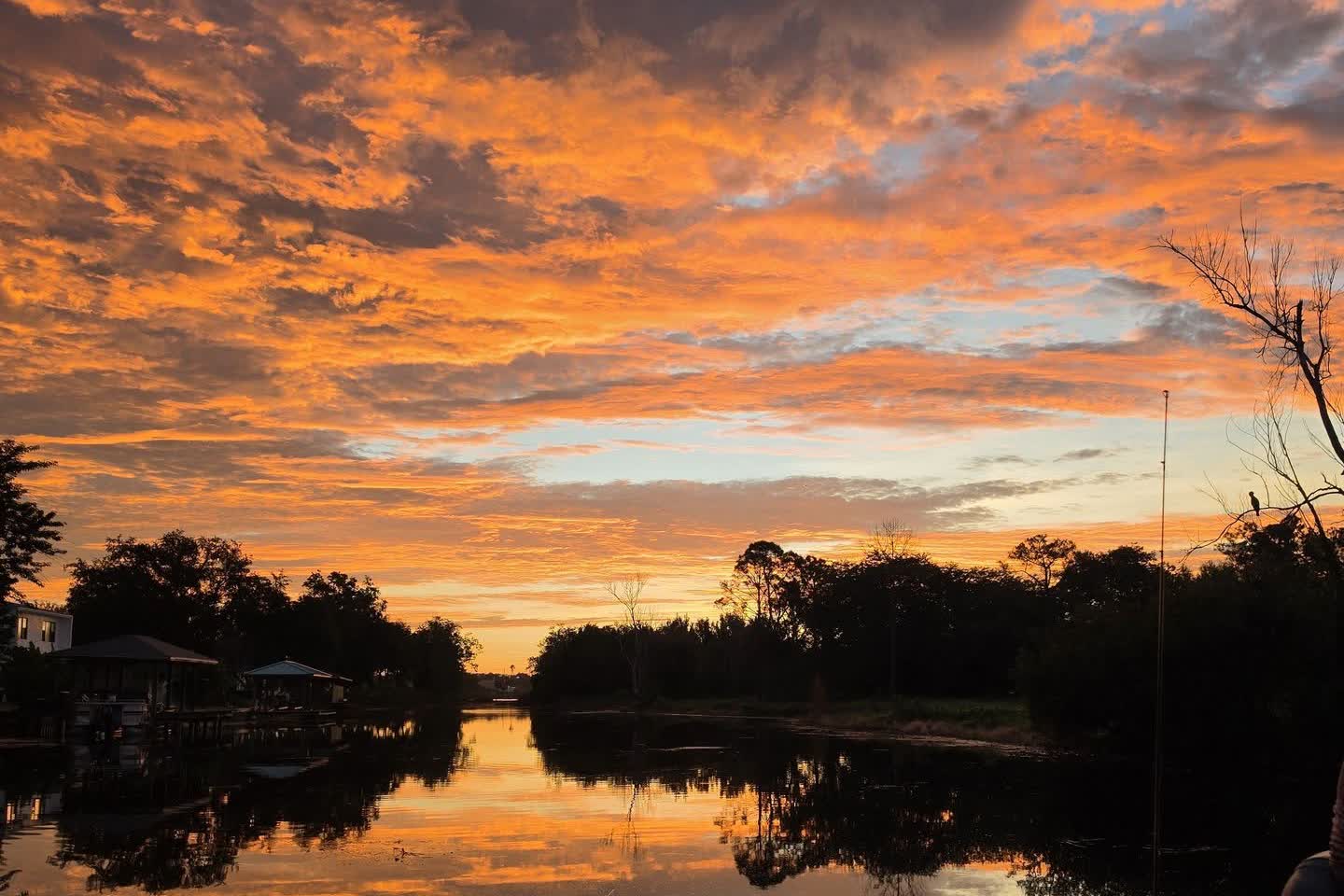 Sunset over Lake May, photo by Kevin Edson